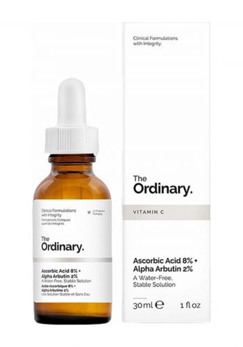 سيروم فيتامين سي وألفا أربوتين لجميع انواع البشرة  30 مل من ذا اورديناري The Ordinary Ascorbic Acid 8% + Alpha Arbutin 2%  
