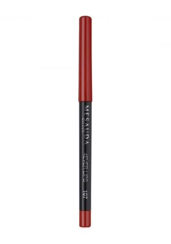 قلم تحديد الشفاه درجة 107 من ميساودا ميلانو Mesauda Milano 4Ever Lips Red   
