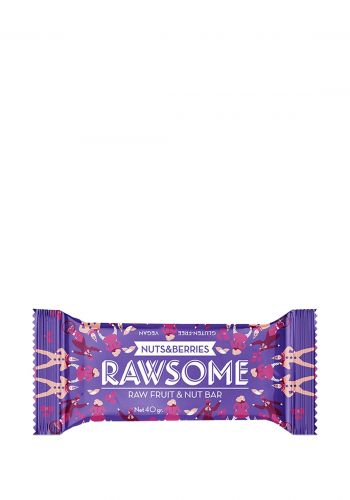 لوح بروتين  نكهة توت ومكسرات 40غم من راوسوم Rawsome Nuts & Berries Bar