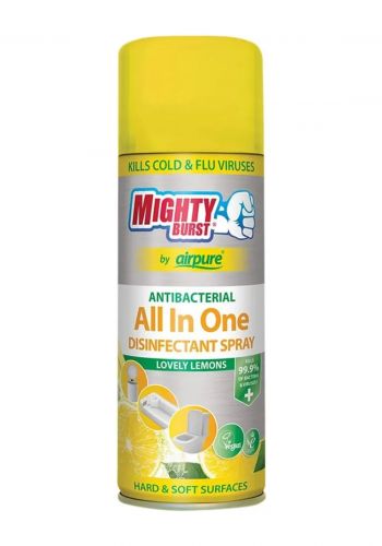 بخاخ مطهر متعدد الاستعمالات برائحة الليمون 450 مل من ايربيور Airpure Mighty Burst All In One Spray Lovely Lemons
