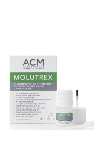 محلول معالج للمليساء المعدية 3 مل من اي سي ام ACM Molutrex 5% Potassium Hydroxide 