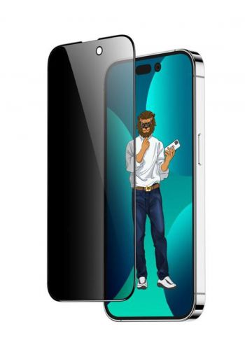 واقي شاشة لهاتف ايفون 14 برو ماكس من كرين Green GN9HSPY14PM 9H Full Screen Protector for iPhone 14 Pro Max ( 6.7 ) -Black