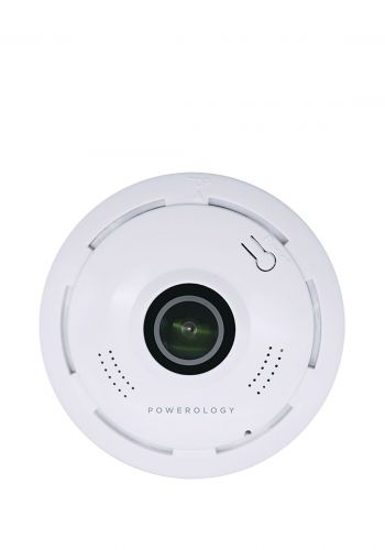 كاميرا مراقبة لاسلكية بانورامية من باورولوجي Powerology PFIPCWH Wifi Panoramic Camera - White