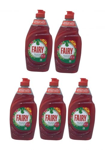 سيت سائل غسيل صحون  برائحة الرمان 433 مل*5 من فيري Fairy Washing Up Liquid