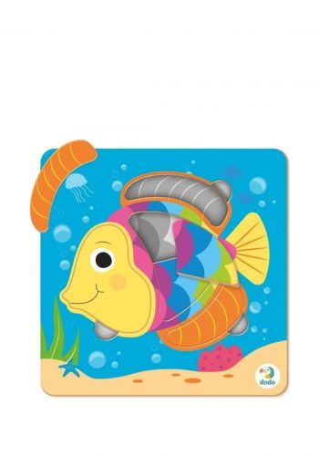 لعبة بازل للاطفال بتصميم السمكة 5 قطع من دودو Dodo Patterns Puzzle A Fish