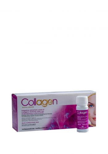 شراب الكولاجين لمكافحة الشيخوخة (14 قطعة * 25  مل ) من بوتيغا دي لونجافيتا   Bottega di LungaVita Anti Aging Beauty Collagen Drink