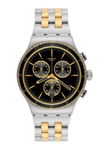 ساعة رجالية فضية و ذهبية اللون من سواج Swatch YVS403G Men's Watch
  