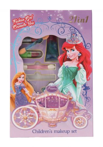 علبة مكياج للاطفال 21-في-1 بشكل اميرات دزني Disney Princess Real Cosmetic Makeup Kit