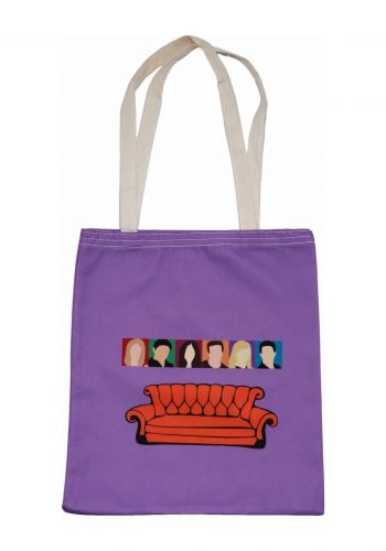 حقيبة توت باك بتصميم مسلسل فريندز  باللون البنفسجي  Tote Bag
