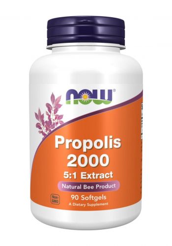 خلاصة العكبر بتركيز 5:1 90 كبسولة هلامية من ناو Now Propolis 2000 5:1 Extract Dietary Supplement