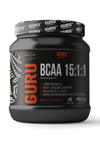 Gurus Secrets BCAA 15.1.1 مكمل غذائي  بنكهة المانجو 450غم من كروسيس سيكرت