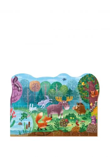لعبة بازل للاطفال بتصميم حيوانات الغابة العجيبة  60 قطعة من دودو  Dodo Puzzle Wonder Forest Animals