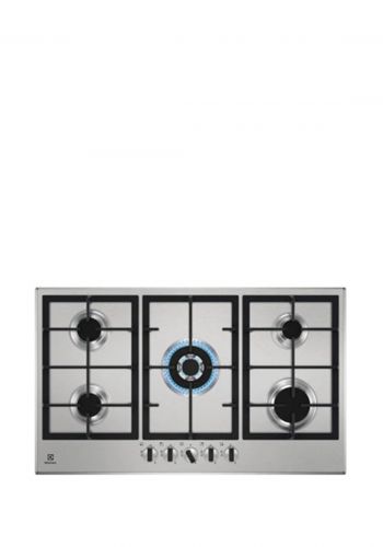 طباخ غازي مدمج 90 سم ستانلس ستيل من الكتروكس Electrolux KGS9536X 90cm Slim 2.0 Stainless Steel Gas Hob