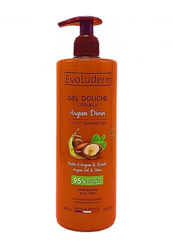 جل استحمام بخلاصة زيت الارغان 500 مل من ايفولوديرم Evoluderm Shower Gel
