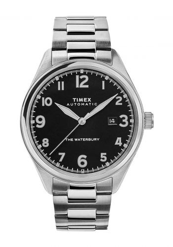 ساعة رجالية باللون الفضي من تايمكس Timex TW2T69800 Orologio Waterbury Traditional Automatic