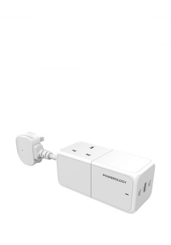 سيار كهربائي متعدد المنافذ من بور اولوجي Power ology 65W USB Power Strip With Dual Power Sockets
