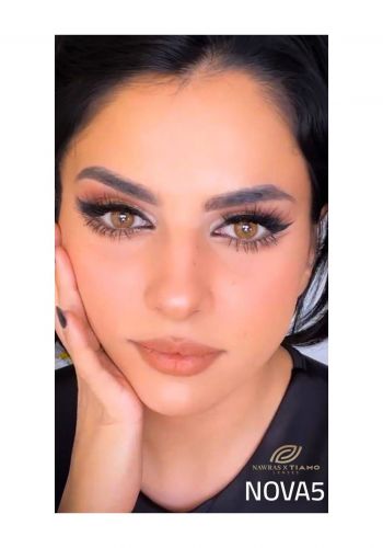 عدسات لاصقة  سنوية مع محلول عدسات 120 مل رقم 005 من نورس ستار Nawras X Tiamo Lenses Solution Nova 005