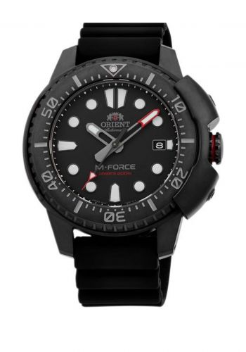 ساعة يد رجالية باللون الاسود من اورينت Orient RA-AC0L03B00B M-Force Men's Watch