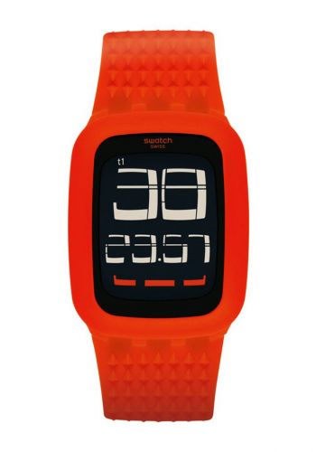 ساعة للجنسين حمراء اللون من سواج Swatch SURR105 Unisex Watch 