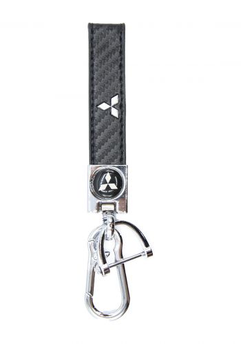Leather Carbon Keychain - Mitsubishi ميدالية مفاتيح كاربون جلد شعار ميتسوبيشي