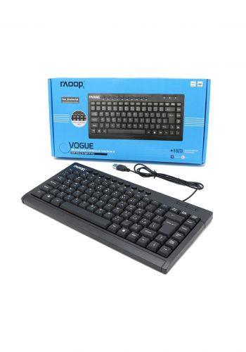Rapoo RP 8733 Mini USB Keyboard - Black كيبورد