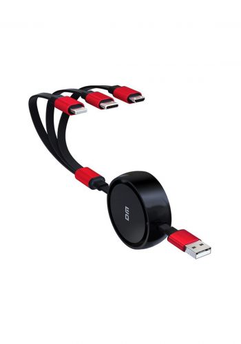 DM SL020 Portable Charging Cable 3 In 1 - Black كابل 