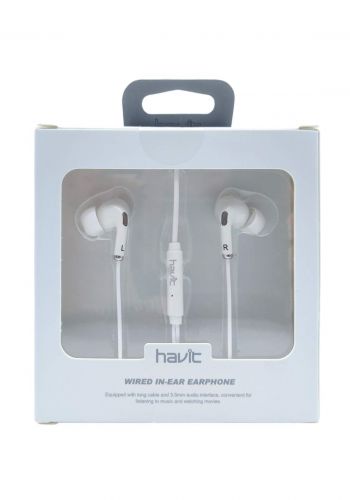 Havit E306P Wired Earphone - White سماعة سلكية