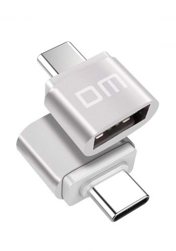 DM AD002 Type C to USB OTG Adapter- Silver