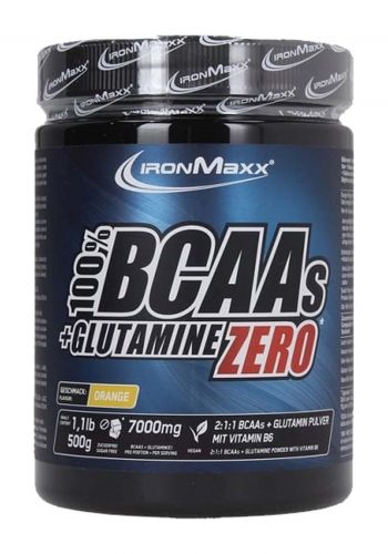 Ironmaxx 100% Bcaas + Glutamine Zero - 500g مكمل غذائي 500غم من ايرون ماكس