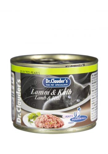 Dr. Clauder Wet Cat Food   طعام مبلل للقطط بلحم الغنم  و العجل 200 غم من د.كلاودرز