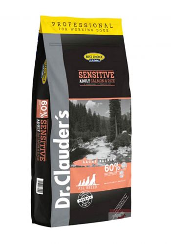 Dr.Clauders Adult Dry Dog Food  طعام للكلاب أرز+ سلمون حساس للكبار 20 كغم