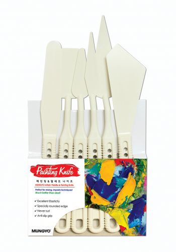 سيت سكاكين بلاستك للرسم من مونكيو 6  قطع  Mungyo MPPK-6 Painting knife set