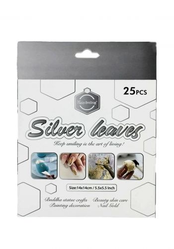 Keep smiling silver leaves  اوارق 25 ورقة  فضية من كيب سمايلنك