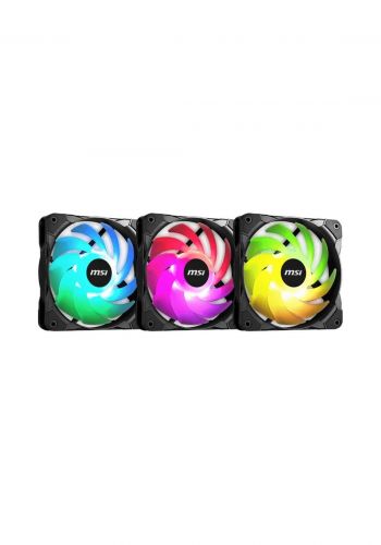 MSI MAG Max F12A-3 120mm ARGB 3 in 1 Chassis Fan Kit - Black