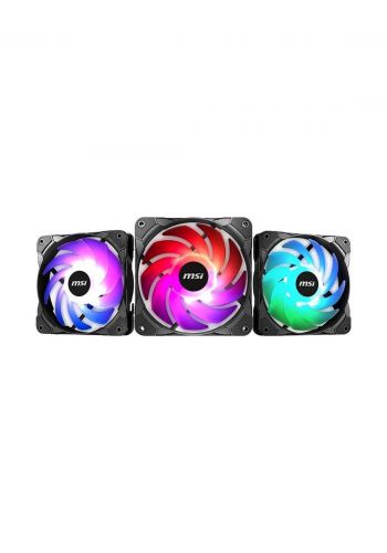 MSI Max F12A-3H Fan Pack + Hub Remote- 3x 120mm ARGB Fans - Black