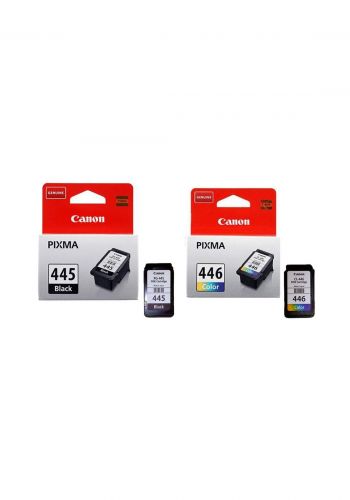 Canon 445 and 446 Ink Cartridge - Black + Color خرطوشة حبر 