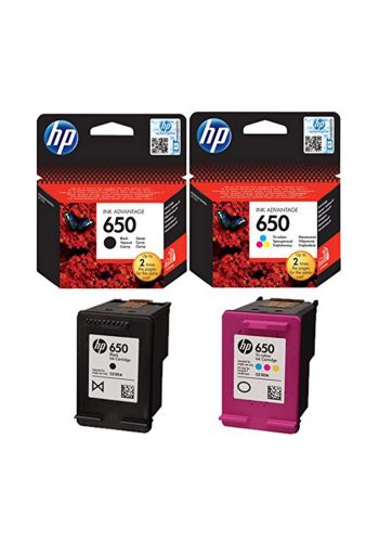 HP 650 INK Cartridge Set Black + Color خرطوشة حبر