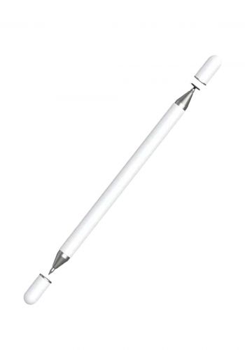 WIWU 2 In 1 Passive Stylus With Magnetic Cover- White قلم اللمس مع غطاء مغناطيسي للاجهزة اللوحية

