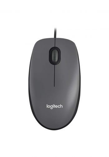 Logitech M100 Wired Mouse - Gray ماوس 