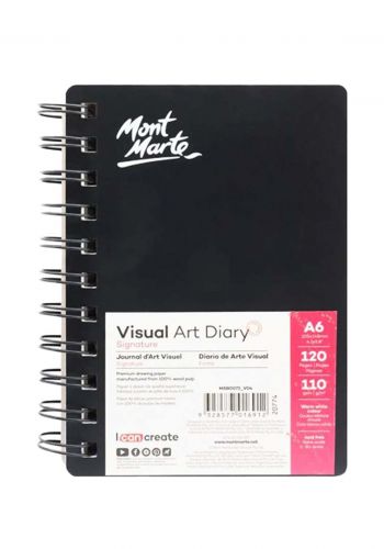 دفتر سيم A6  للرسم ١٢٠ ورقة من مونت مارت Mont Marte visual Art Diary  
