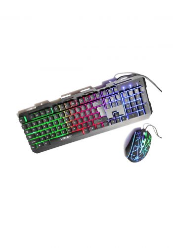 Limei T20 wired keyboard and mouse set  - Black كيبورد وماوس 