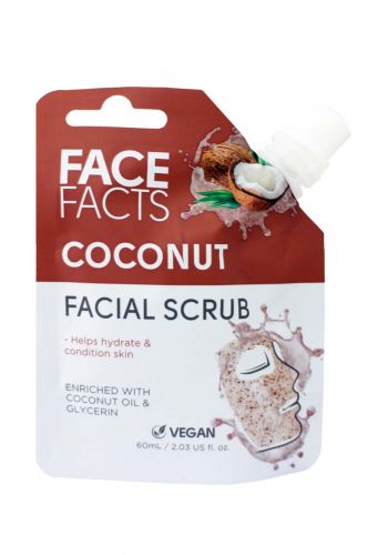 مقشر وجه بجوز الهند 60 مل من فيس فاكتس Face Facts Coconut Facial Scrub (22844-150)