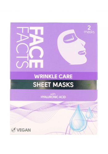 ماسك وجه لمحاربة التجاعيد والخطوط الدقيقة  2 قطعة من فيس فاكتس Face Facts Wrinkle Care Sheet Mask - 2 Masks (93127-150)
