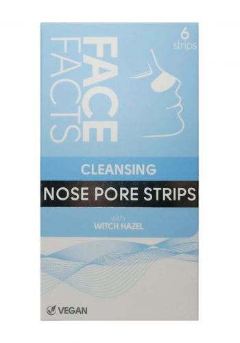 قناع الانف للتنظيف 6 قطع من فيس فاكتس Face Facts Tea Tree Nose Pore Strips - 6 Strips (50403-150)
