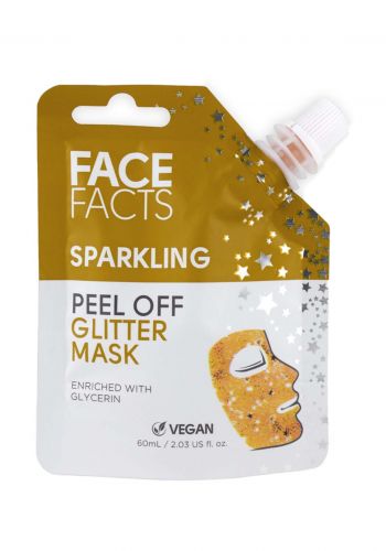 قناع مقشر لامع لبريق البشرة 60 مل من فيس فاكتس Face Facts Gold Sparkling Peel-Off Glitter Mask (20215-150)