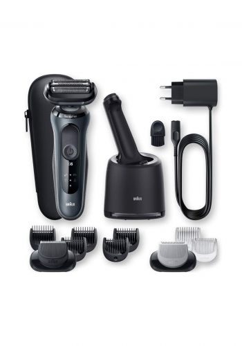 Braun60-N7650CC Wet & Dry Electric Razor, 360 Degree Head, Li-Ion Battery- Gray  ماكنة حلاقة رجالية