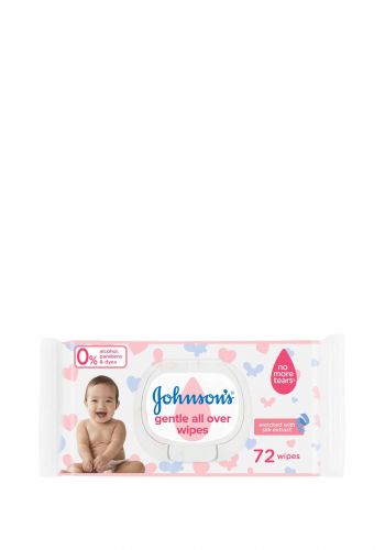 Johnson Skin Baby Wipes مناديل مبللة للأطفال 72 قطعة من جونسون
