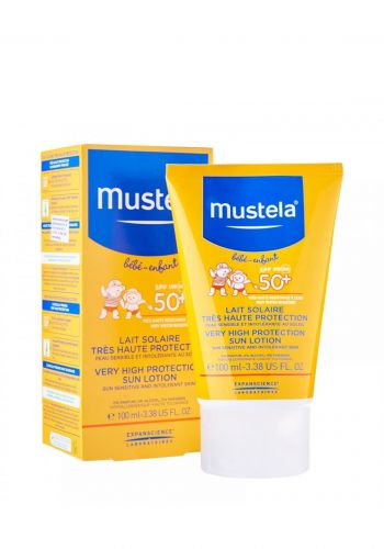 كريم واقي شمسي للاطفال للبشرة الحساسة 100 مل من موستيلا  Mustela Very High Protection Sun Lotion SPF+50