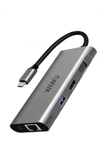 Wiwu Alpha 12 in 1 - Adapter USB-C-Gray محول 