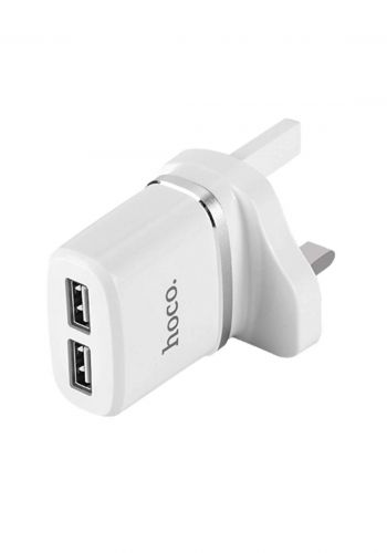 Hoco C12B Smart Dual Ports Charger With Micro USB Cable – White شاحن